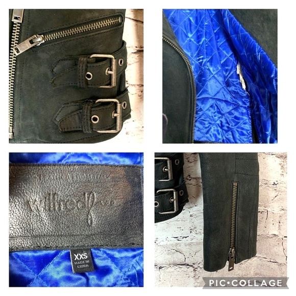 Aritzia Wilfred Free BOBINE Lambskin Moto Leather jacket - Picture 14 of 14